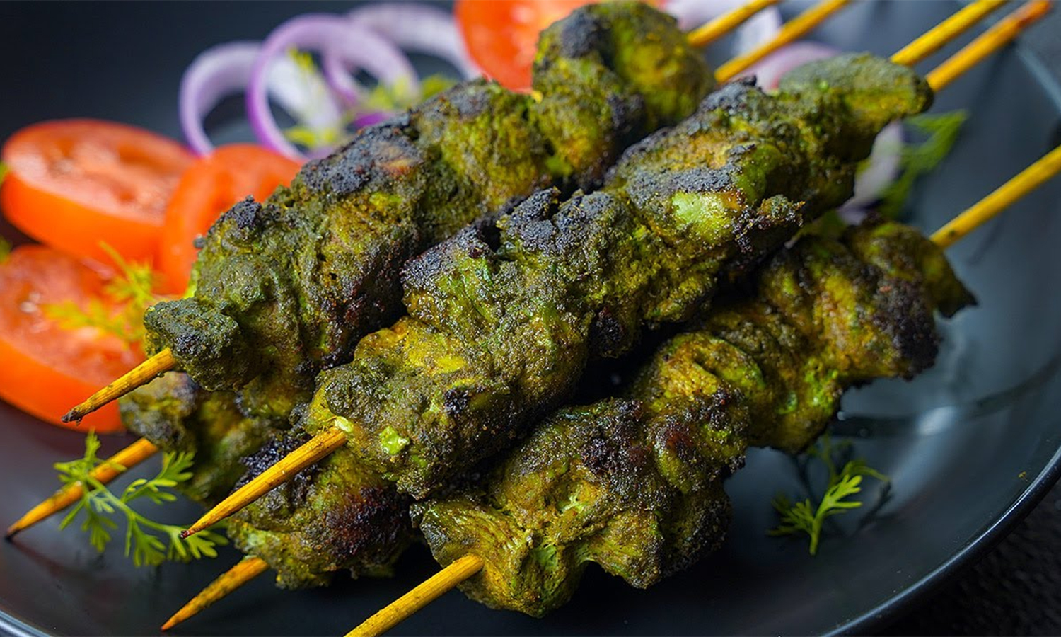 ஹோட்டல் ஸ்டைல் கிரீன் சிக்கன் டிக்கா | green chicken tikka